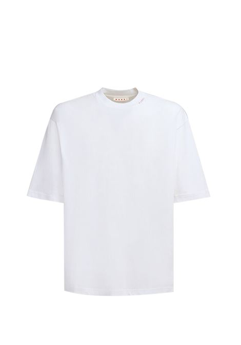 crewneck t-shirt man white MARNI | HUMU0287X0 UTC40600W01